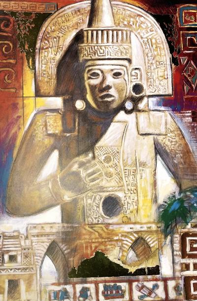 Joadoor - Aztec Empire, 1995 - affiche signée dans la planche 2