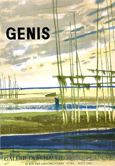 René Genis - Galerie des Chaudronniers Genève - affiche originale lithographiée 2
