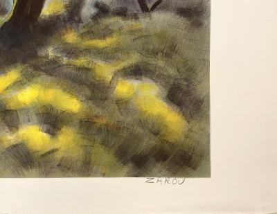 Zarou - Les Oliviers - lithographie originale signée et numérotée à la main 2