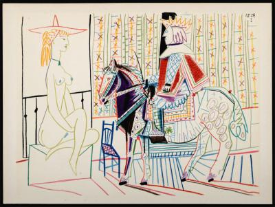 Pablo PICASSO - Woman & King, 1954 - Lithograph 2