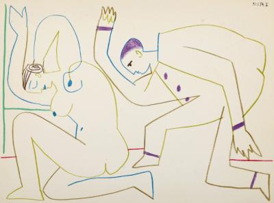 Pablo PICASSO - Pierrot, 1954 - Lithograph 2