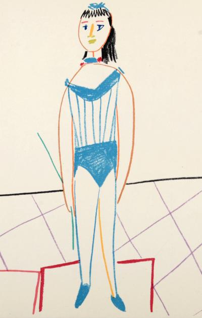 Pablo PICASSO - Clown and Woman 1954 - Lithograph 2