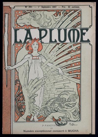 Alphonse MUCHA - La Plume, c. 1897-1900 - Lithograph cover 2