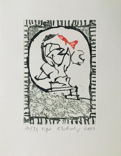Pierre ALECHINSKY - Vigie, 2013 - Eau-forte originale signée au crayon 2