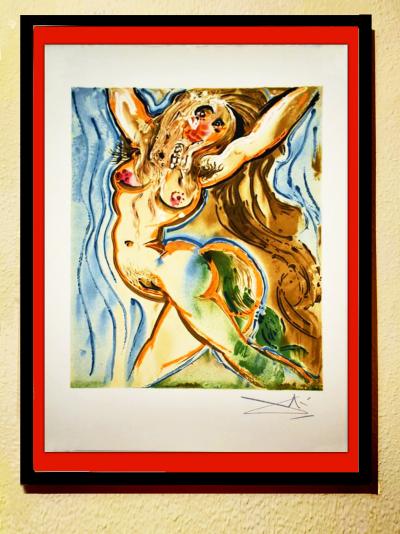 Salvador Dalí - Centauro de Creta - Litografía a color con relieve (gofrado) - firmada 1