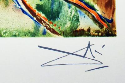 Salvador Dalí - Centauro de Creta - Litografía a color con relieve (gofrado) - firmada 3