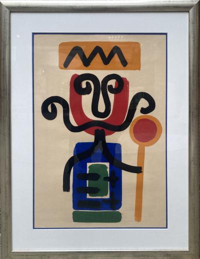 Albert Chubac - Le Roi moustachu - Gouache sur papier 2