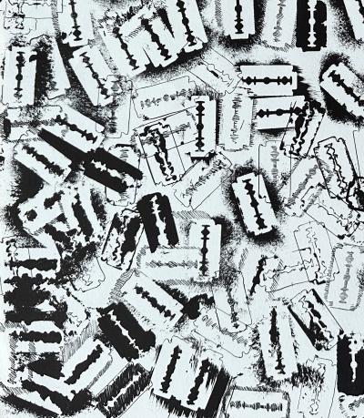 Arman - Accumulation de rasoirs, 1970 - Lithographie originale signée et numérotée 2