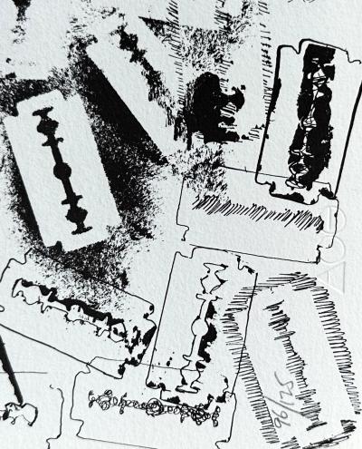 Arman - Accumulation de rasoirs, 1970 - Lithographie originale signée et numérotée 2