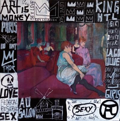 SPACO - Avec Toulouse Lautrec  2023 - Acrylique sur toile 2