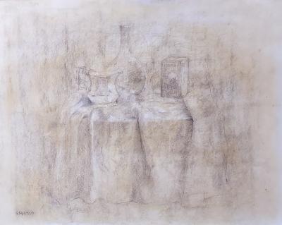 Gilbert PASTOR - Nature morte aux pots - Dessin sur papier 2