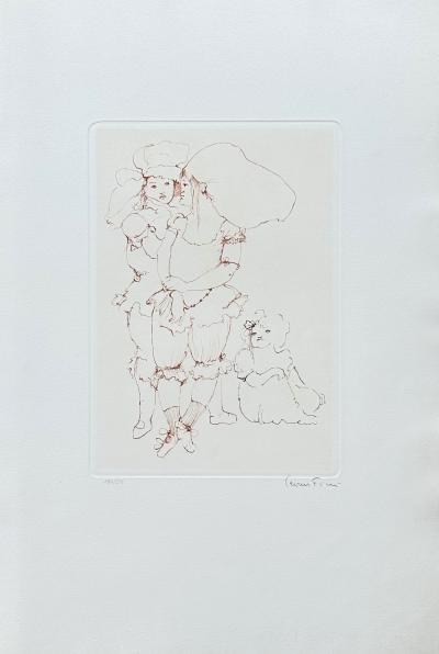 Léonor FINI - Portrait de famille - Gravure originale signée numérotée crayon 2