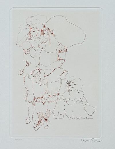 Léonor FINI - Portrait de famille - Gravure originale signée numérotée crayon 2