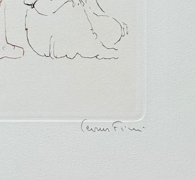 Léonor FINI - Portrait de famille - Gravure originale signée numérotée crayon 2