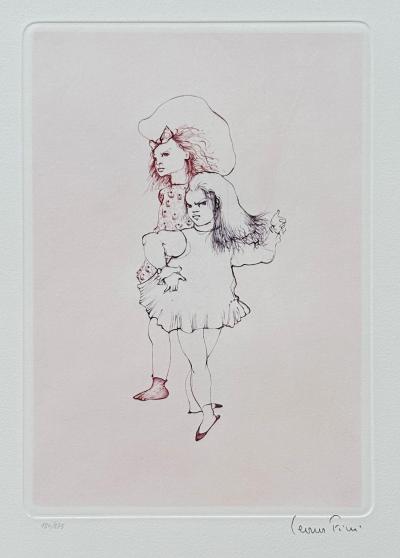 Léonor FINI - Soeurs surréalistes- Gravure originale signée numérotée crayon 2