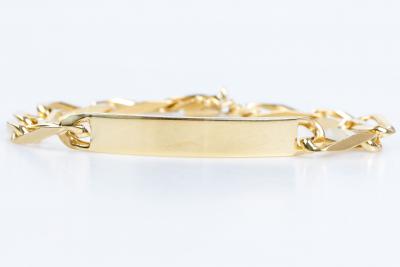 Bracelet pour hommes en or jaune 18 carats en maille gourmette 2