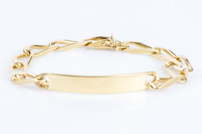 Bracelet pour hommes en or jaune 18 carats en maille gourmette 2