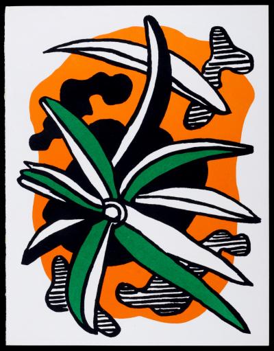 Fernand LEGER - La Fleur, 1952 - Lithograph in colors on wove paper 2
