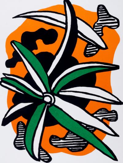 Fernand LEGER - La Fleur, 1952 - Lithograph in colors on wove paper 2