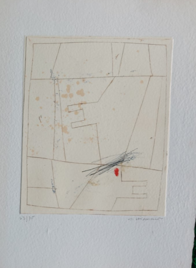 James Coignard  - Lignes (1990) - Gravure au carburundum 2