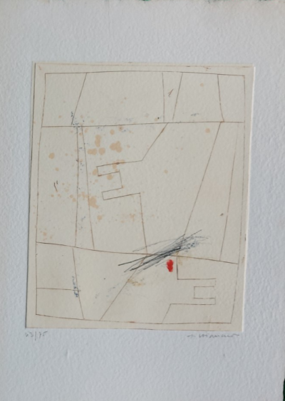James Coignard  - Lignes (1990) - Gravure au carburundum 2