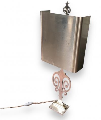 Maison Charles - Lampe - métal chromé et acier brossé 2