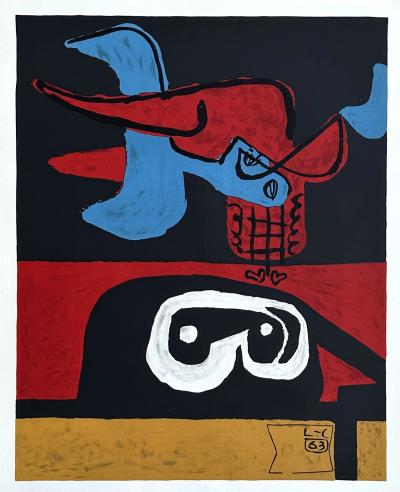 Le Corbusier - Le rêve surréaliste - Lithographie originale signée dans la planche