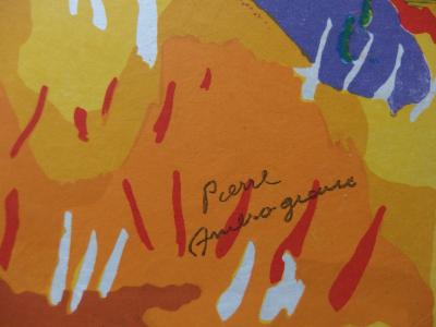 Pierre AMBROGIANI - La vallée   - Lithographie originale signée 2