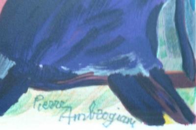 Pierre AMBROGIANI : Moment de détente  - Lithographie originale signée à la main 2