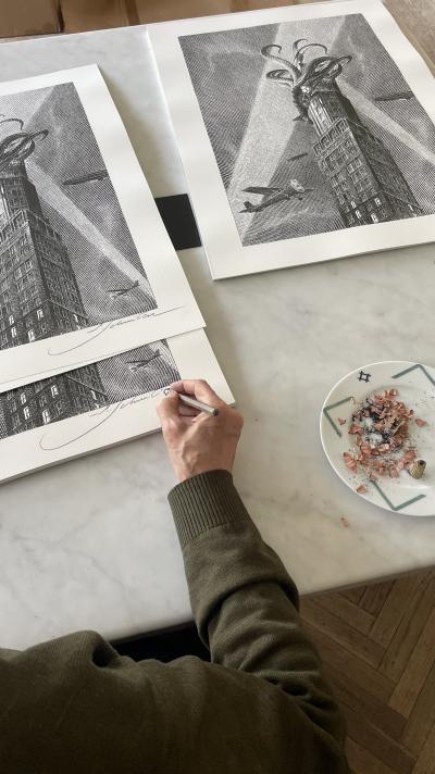 François SCHUITEN - Le retour du Capitaine Nemo - Tour Perret, 2023 -  Impression offset 2