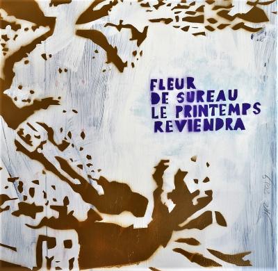 Jean Michel ZAZZI - Tania. Fleur de Sureau. Russie 1943 - Acrylique sur toile de 2019, signée au crayon 2