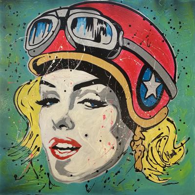 Clem$ - Marilyn Monroe - Techniques mixtes sur toile 2