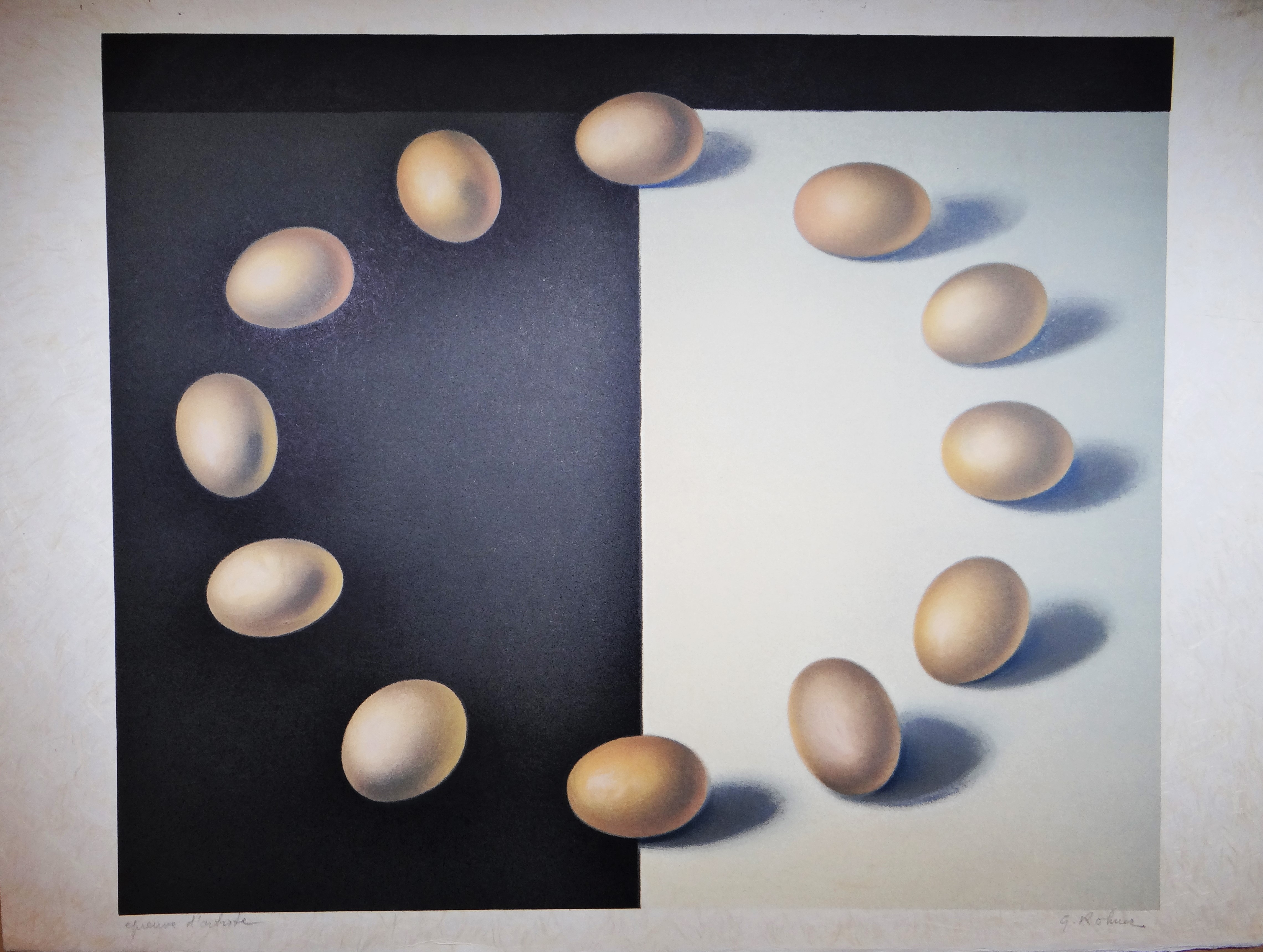 Georges ROHNER - Eier - Lithographie - Moderne Kunst - Plazzart