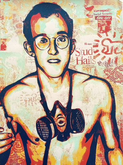 Shepard FAIREY (Obey)  - Keith haring - Sérigraphie signée 2
