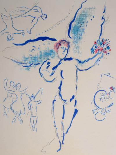 Marc CHAGALL - Esquisse pour L’Ange de Mozart, 1965 - Printer’s proof original lithograph 2
