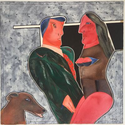 Michel POTIER - Grands effets - Gouache sur vélin signée 2