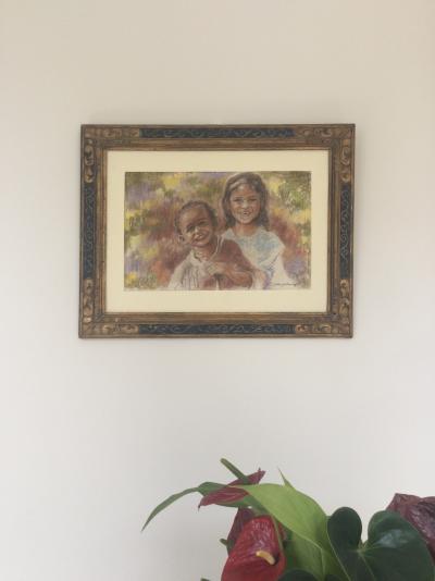 Jules RABANNES - Les enfants,vers 1920 - Pastel signé 2