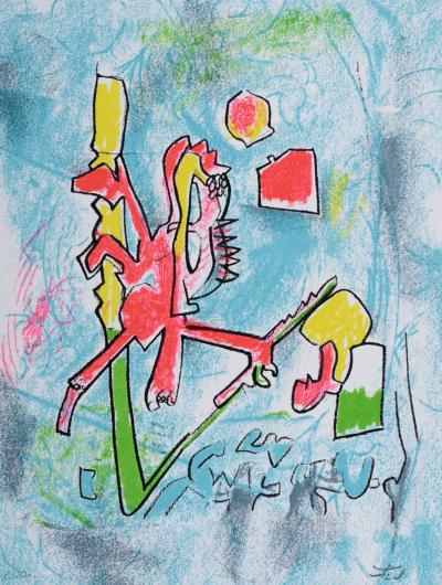 Roberto MATTA - T’ou’t se tient, 1975  Lithograph in colors on wove paper. 2