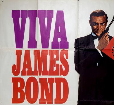 Yves THOS - Viva James Bond, 1972 - Very large offset print on paper. 2