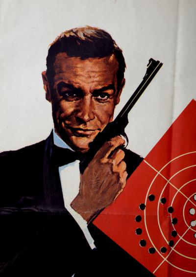 Yves THOS - Viva James Bond, 1972 - Very large offset print on paper. 2