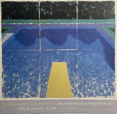 David Hockney, encuesta diurna y árbol blus, 1988, póster
