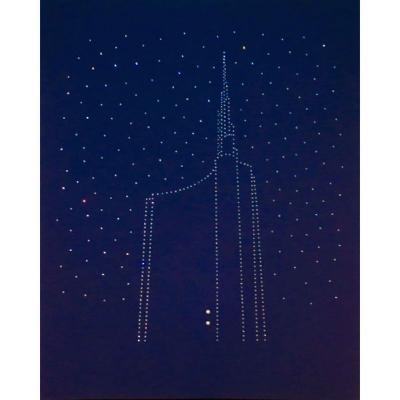 DEL BUDA - Beyond, techniques mixtes et cristaux Swarovski sur toile 2