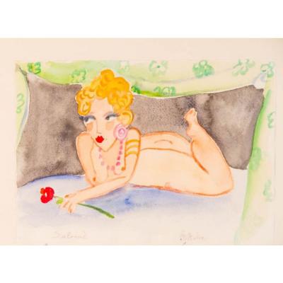 Anna ANTOLA, Salomé, aquarelle sur papier 2