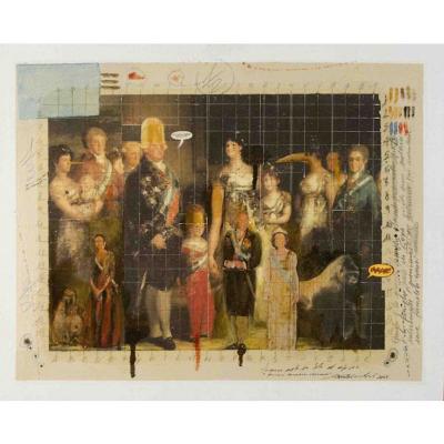 Enrico PAMBIANCHI, Les petits monarques grandissent, Technique mixte sur toile 2