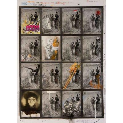Enrico PAMBIANCHI - Boom Thoom, mixed media on wood 2