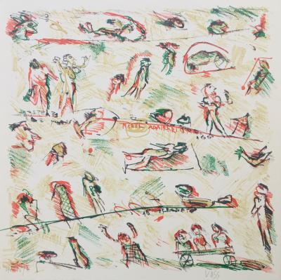 Jan VOSS - Sans-titre, 1964 - Lithographie originale signée au crayon 2