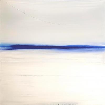 Benoit GUERIN - Mer, Bleu Cobalt 2023 - Acrylique sur toile signée 2