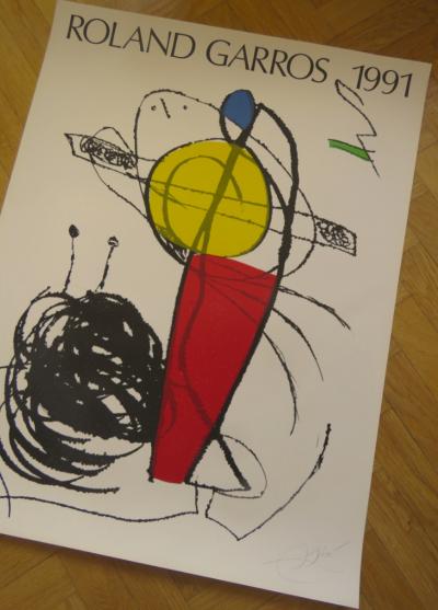 Joan Miro - Roland Garros - Affiche originale - 1991 2