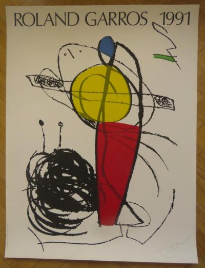 Joan Miro - Roland Garros - Affiche originale - 1991 2