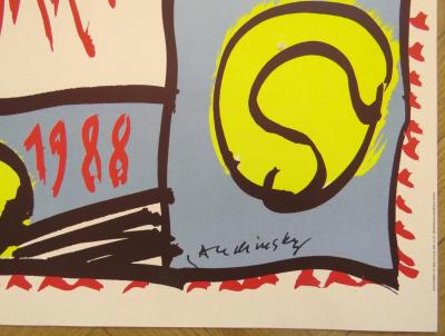 Pierre Alechinsky - Affiche originale - Roland Garros - 1988 2